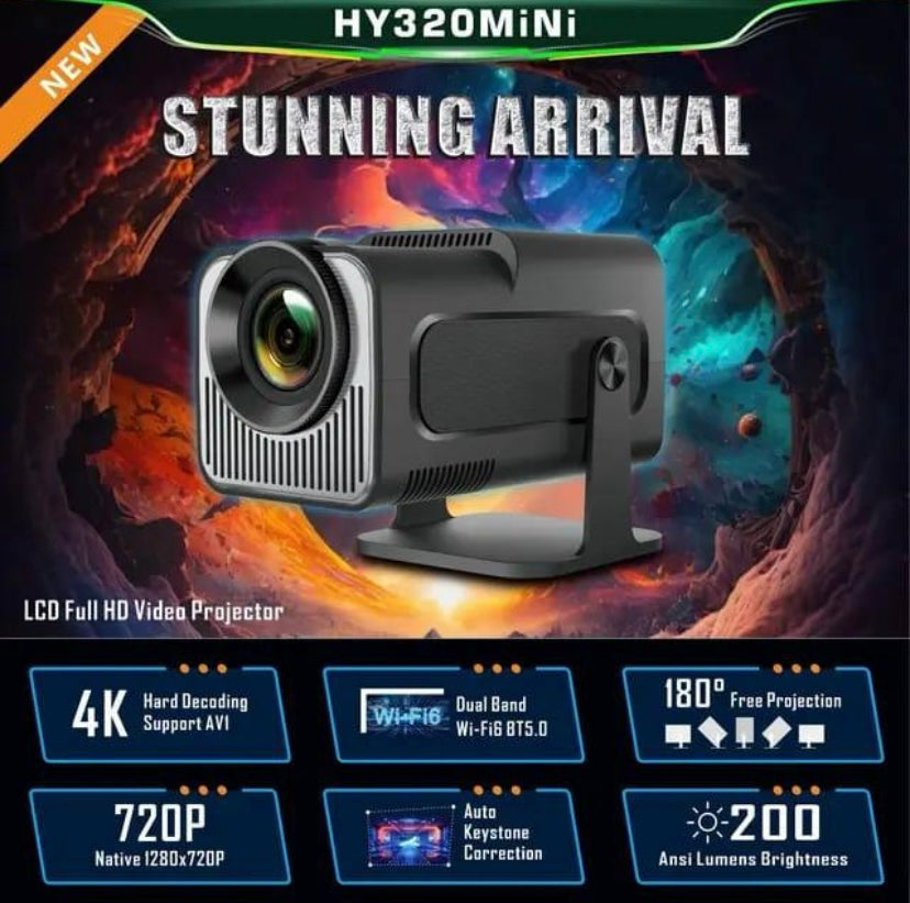 Android Home Cinema LED Projector With WiFi & Bluetooth